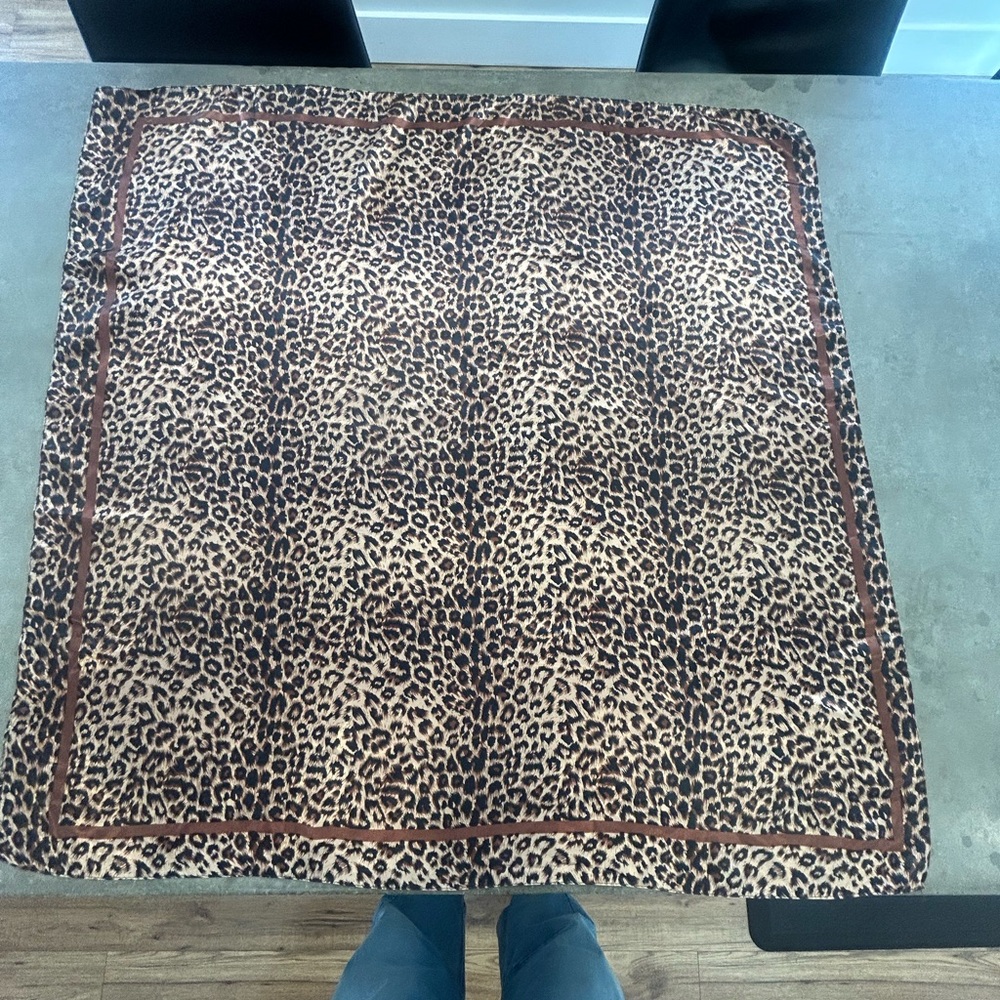 Oversized Leopard Print Scarf